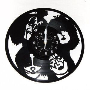 KISS Rock Band Faces Laser Cut Vinyl Record Clock